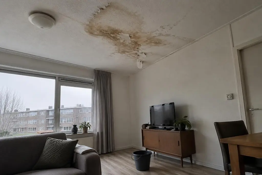 Lekdetectie Westervoort – vochtplek op het plafond onder een badkamer
